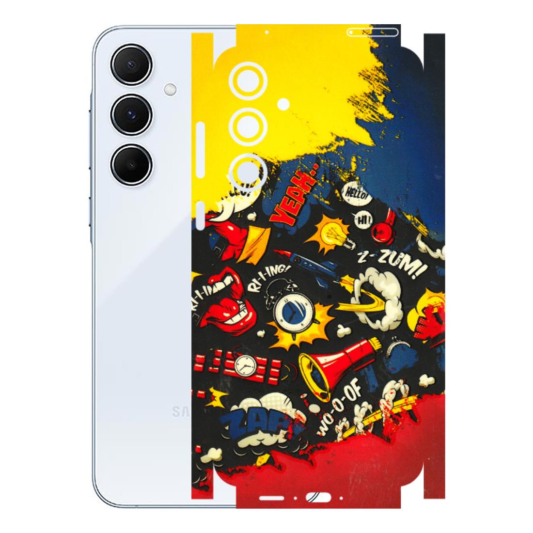 Samsung A/S Series Phone Skins (All Models) - Pacific Doodle Art - 3D Embossed Finish (L-120) Samsung Galaxy A55 (5G)