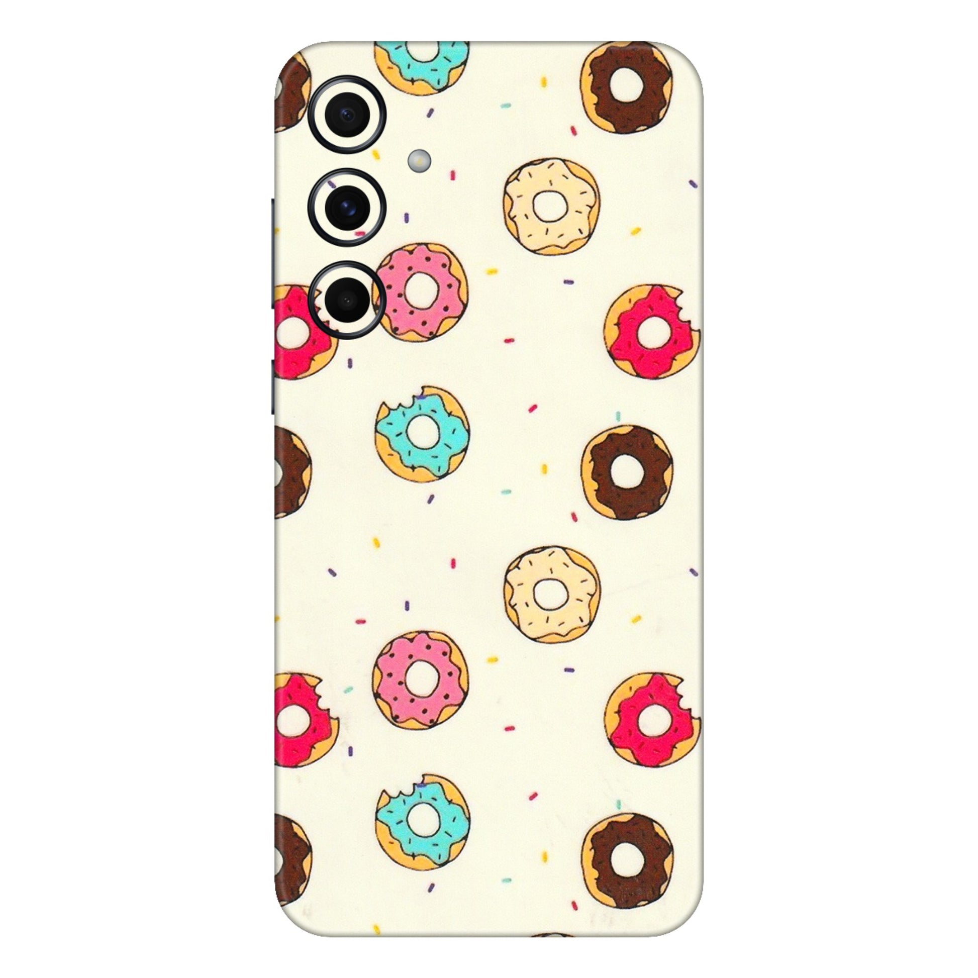 Samsung A/S Series Phone Skins (All Models) - Mini Donuts Doodle Art - 3D Embossed Finish (L-122) Samsung Galaxy A55 (5G)