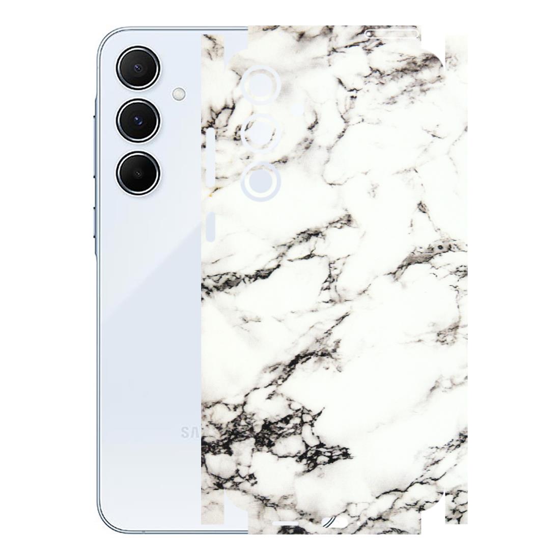 Samsung A/S Series Phone Skins (All Models) - Black and White Marble Texture - 3D Embossed Finish (L-124) Samsung Galaxy A55 (5G)