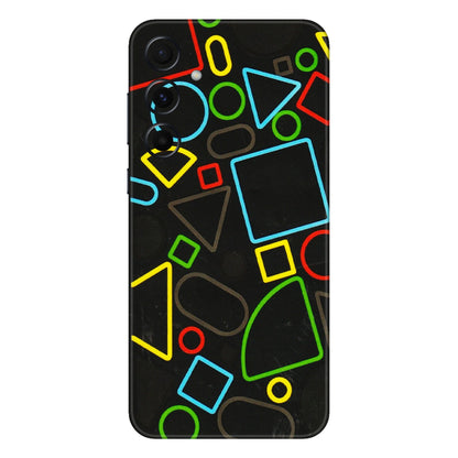 Samsung A/S Series Phone Skins (All Models) - Black Shapes - 3D Embossed Finish (L-131) Samsung Galaxy A55 (5G)