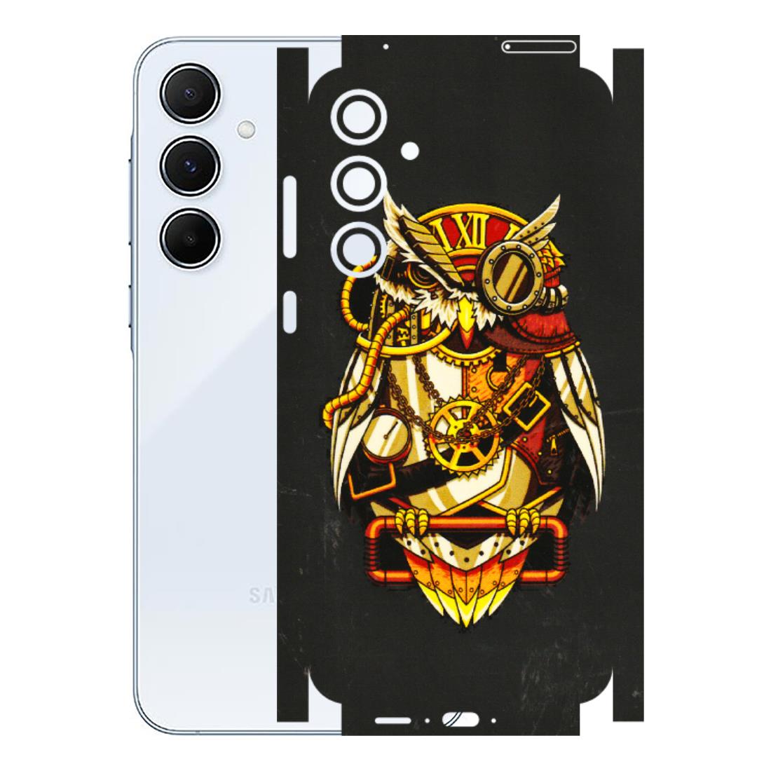 Samsung A/S Series Phone Skins (All Models) - Classy Smart Owl - 3D Embossed Finish (L-144) Samsung Galaxy A55 (5G)