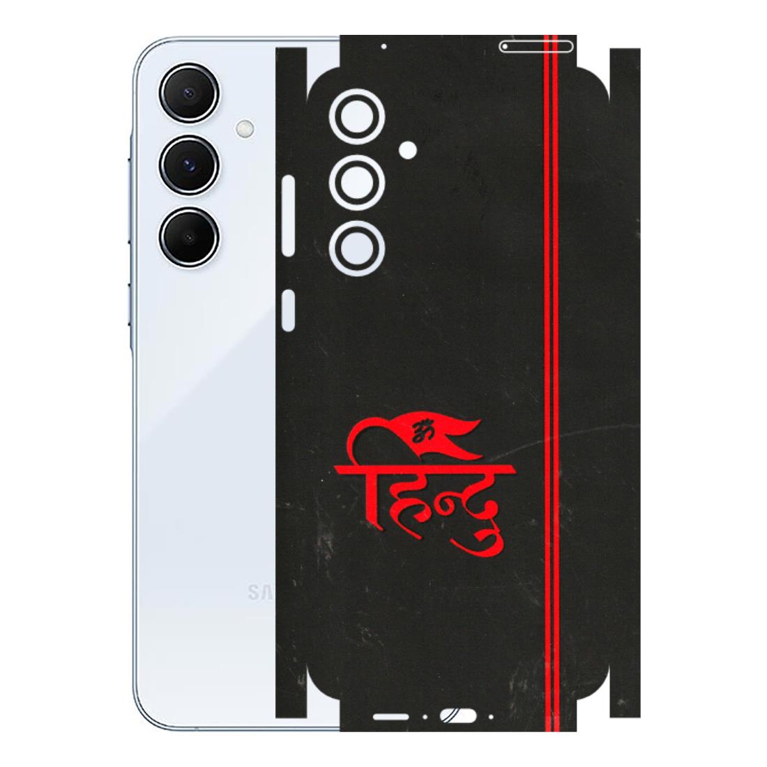 Samsung A/S Series Phone Skins (All Models) - Hindu Black - 3D Embossed Finish (L-153) Samsung Galaxy A55 (5G)