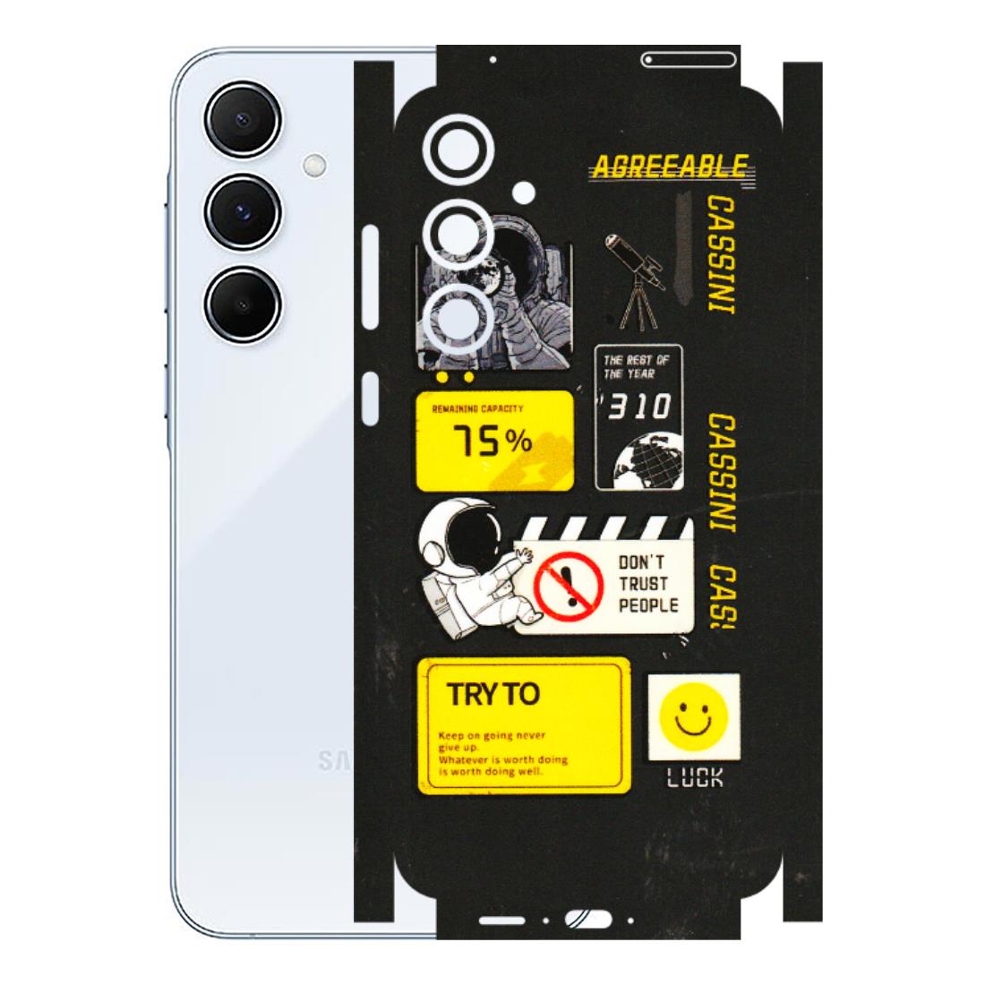 Samsung A/S Series Phone Skins (All Models) - Black Cassini - 3D Embossed Finish (L-161) Samsung Galaxy A55 (5G)