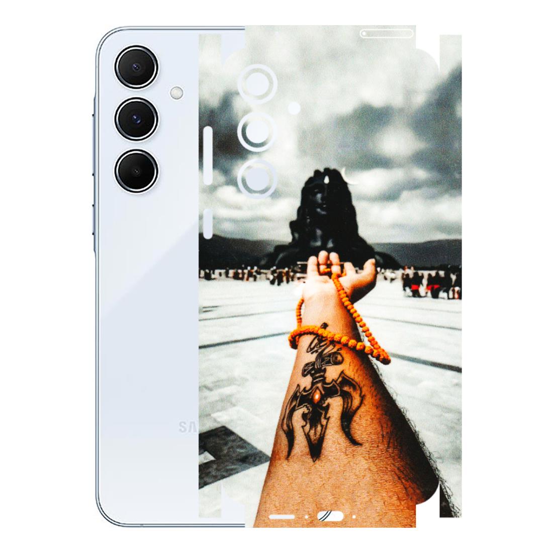 Samsung A/S Series Phone Skins (All Models) - Jai Adiyogi Mahakaal - 3D Embossed Finish (L-164) Samsung Galaxy A55 (5G)