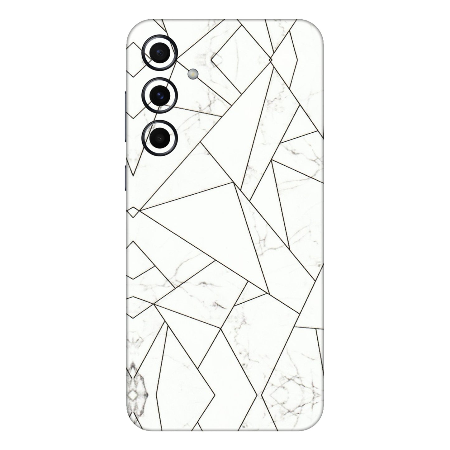 Samsung A/S Series Phone Skins (All Models) - Luxury White Marble Effect - 3D Embossed Finish (L-168) Samsung Galaxy A55 (5G)