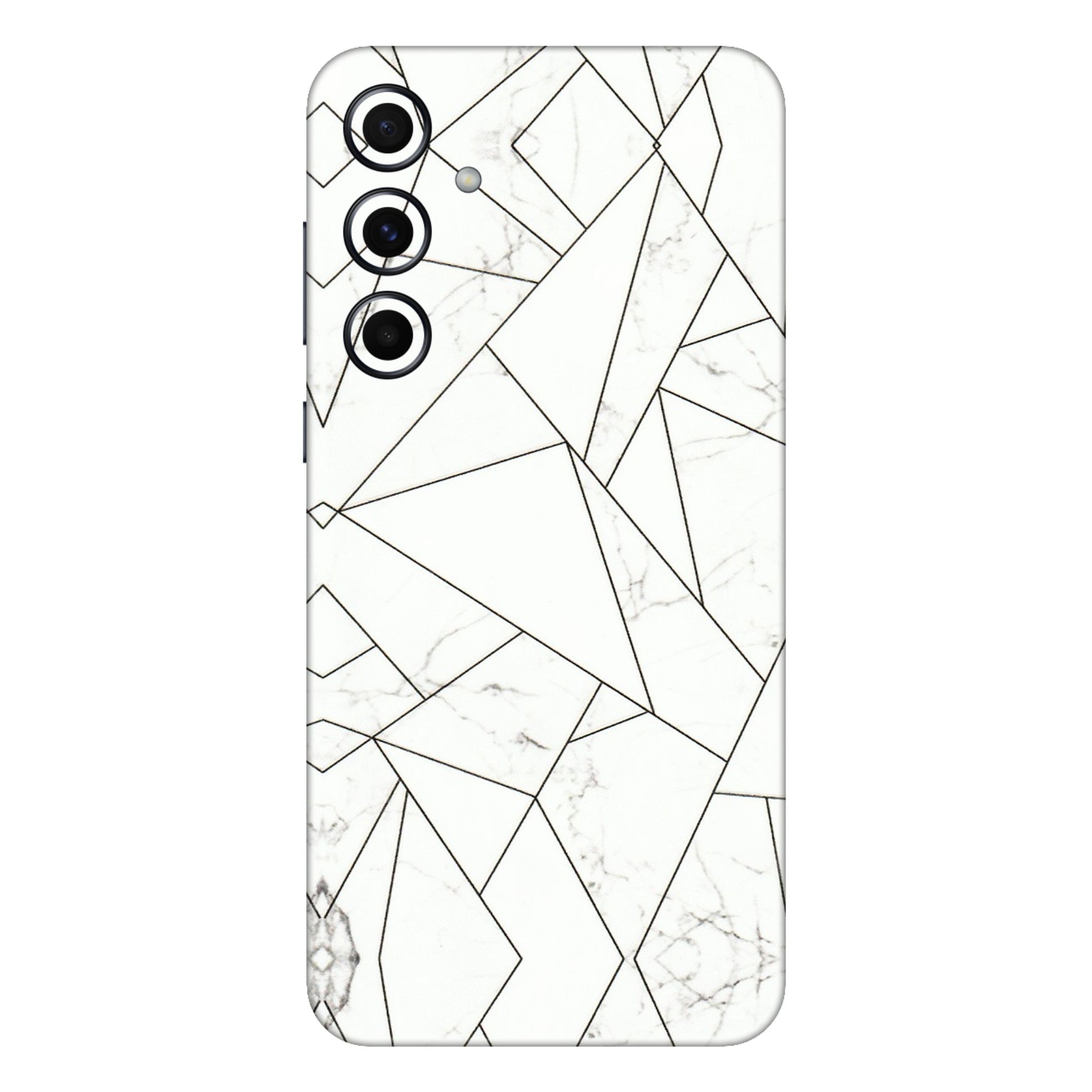 Samsung A/S Series Phone Skins (All Models) - Luxury White Marble Effect - 3D Embossed Finish (L-168) Samsung Galaxy A55 (5G)