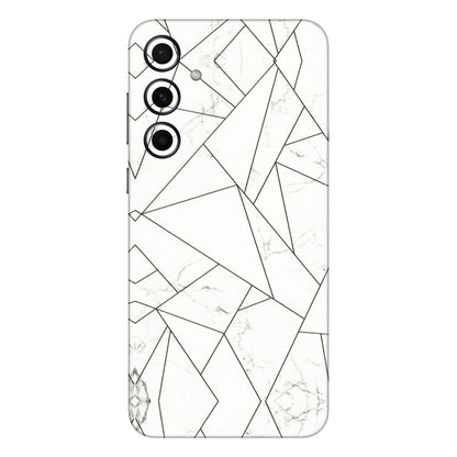 Samsung A/S Series Phone Skins (All Models) - Luxury White Marble Effect - 3D Embossed Finish (L-168) Samsung Galaxy A55 (5G)
