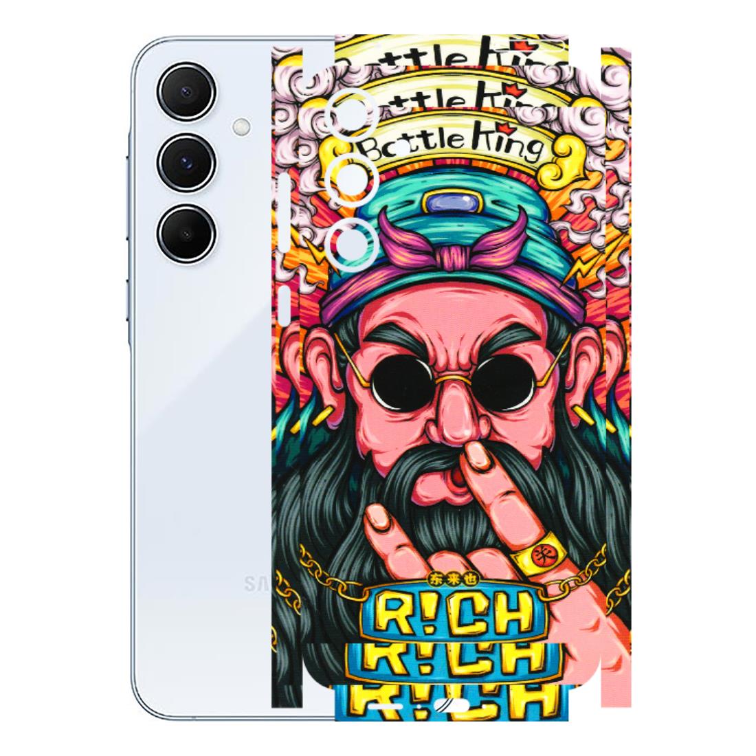 Samsung A/S Series Phone Skins (All Models) - Battle King Dude Face - 3D Embossed Finish (L-178) Samsung Galaxy A55 (5G)
