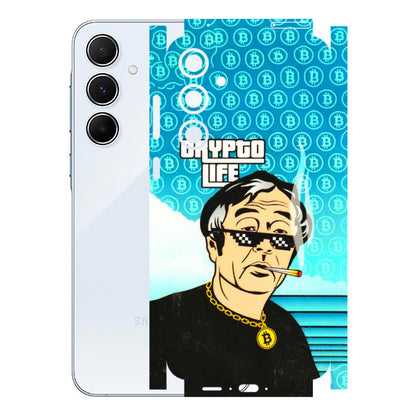 Samsung A/S Series Phone Skins (All Models) - Crypto Thug Life - 3D Embossed Finish (L-179) Samsung Galaxy A55 (5G)