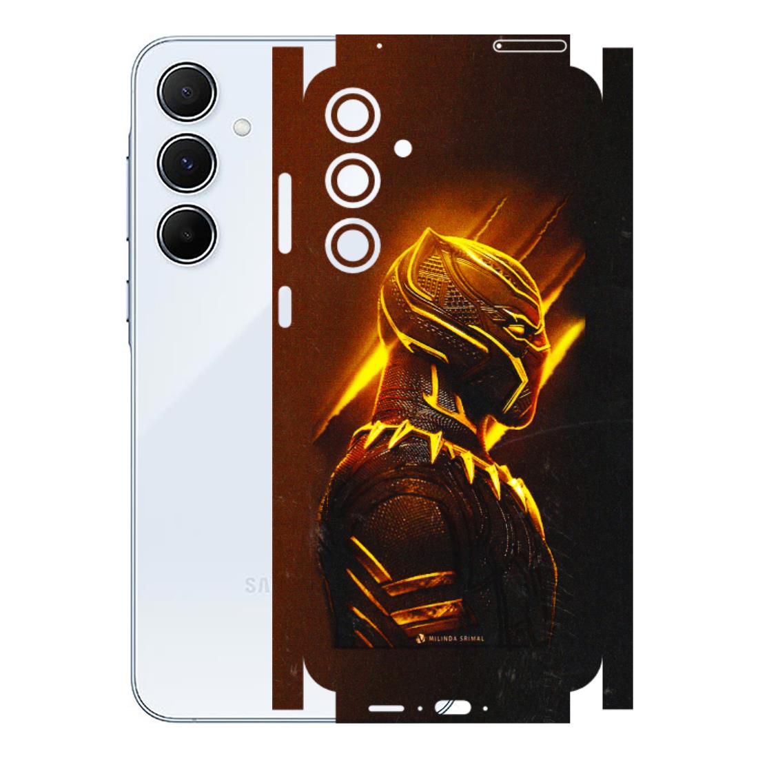 Samsung A/S Series Phone Skins (All Models) - Gold Black Panther - 3D Embossed Finish (L-181) Samsung Galaxy A55 (5G)