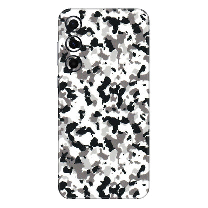 Samsung A/S Series Phone Skins (All Models) - White Black Camouflage - 3D Embossed Finish (L-18) Samsung Galaxy A55 (5G)