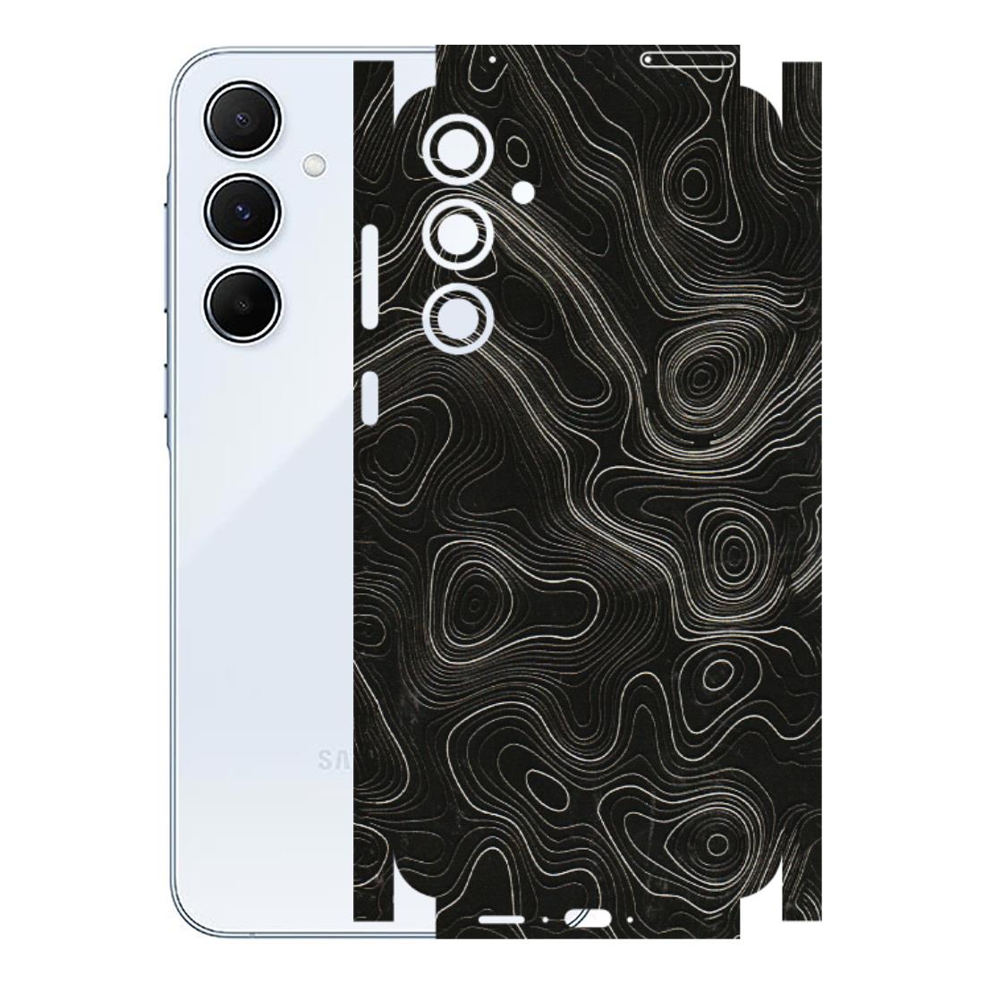 Samsung A/S Series Phone Skins (All Models) - Black Swirl - 3D Embossed Finish (L-196) Samsung Galaxy A55 (5G)