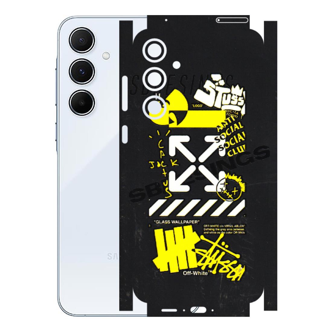 Samsung A/S Series Phone Skins (All Models) - Anti Social Graffiti - 3D Embossed Finish (L-198) Samsung Galaxy A55 (5G)