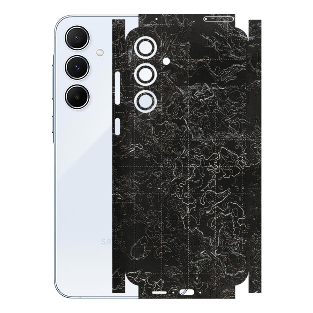Samsung A/S Series Phone Skins (All Models) - Black map Texture - 3D Embossed Finish (L-201) Samsung Galaxy A55 (5G)