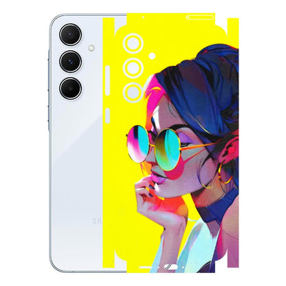 Samsung A/S Series Phone Skins (All Models) - Bold Stylish Girl - 3D Embossed Finish (L-222) Samsung Galaxy A55 (5G)
