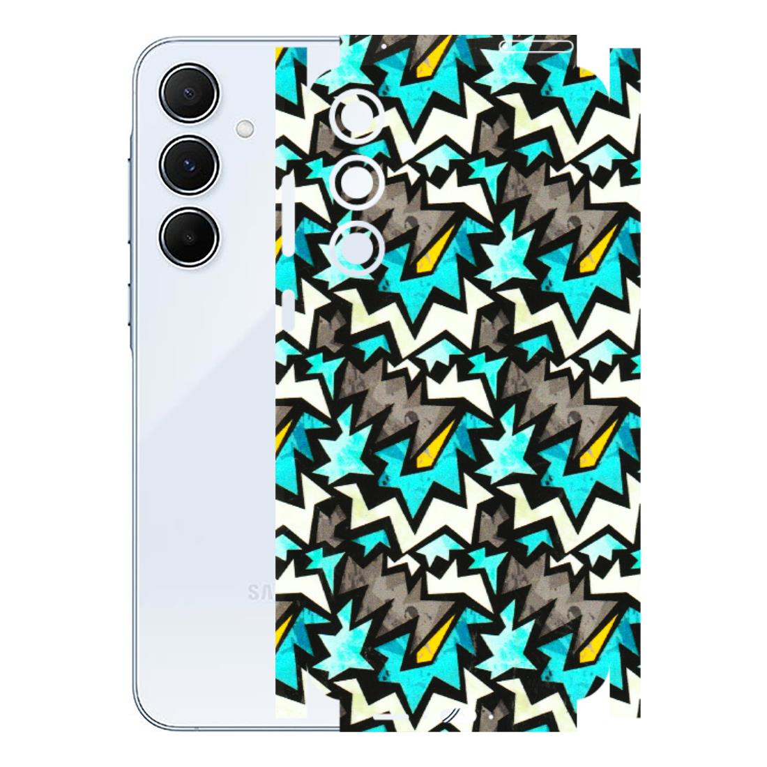 Samsung A/S Series Phone Skins (All Models) - Funky Zig Zag - 3D Embossed Finish (L-223) Samsung Galaxy A55 (5G)