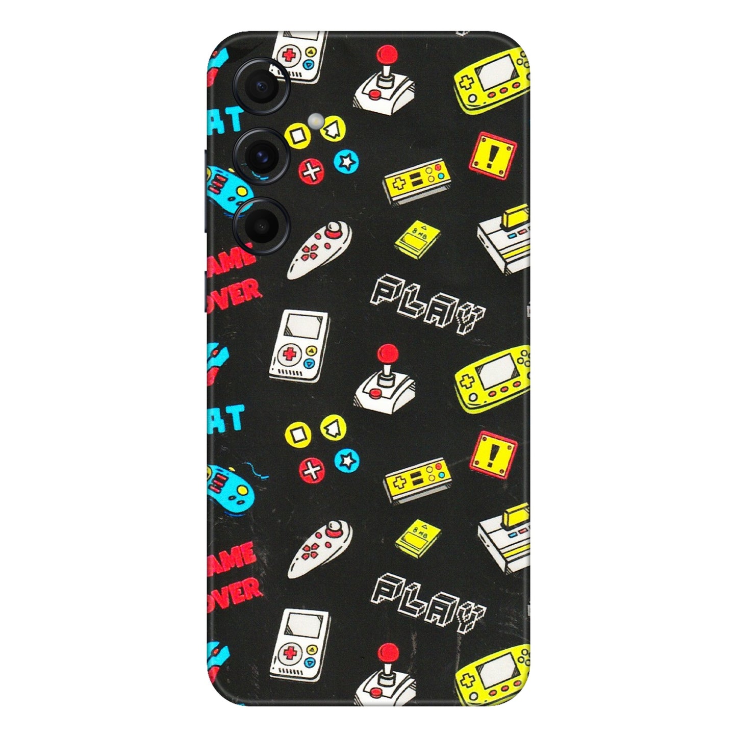 Samsung A/S Series Phone Skins (All Models) - Gaming Doodles - 3D Embossed Finish (L-224) Samsung Galaxy A55 (5G)