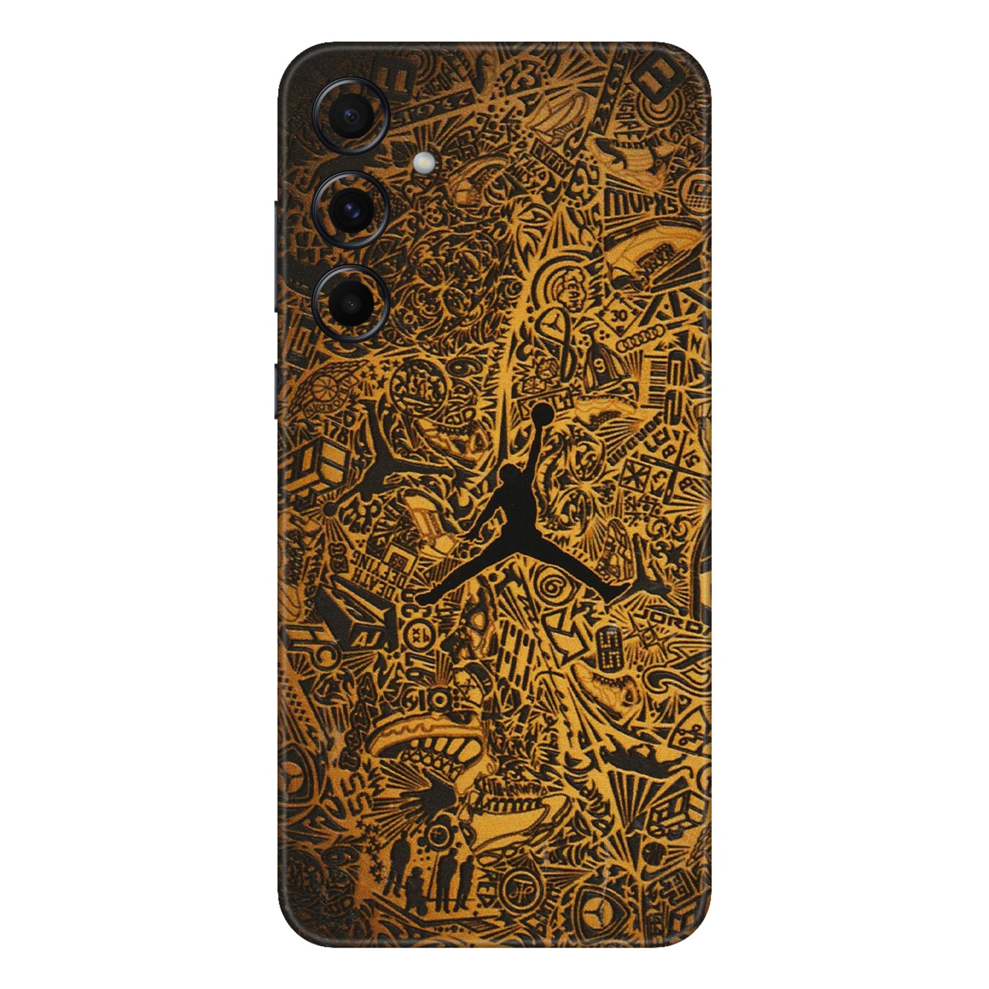 Samsung A/S Series Phone Skins (All Models) - Premium Gold Basketball Player - 3D Embossed Finish (L-236) Samsung Galaxy A55 (5G)