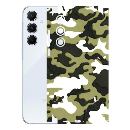Samsung A/S Series Phone Skins (All Models) - Camouflages White And Green - 3D Embossed Finish (L-243) Samsung Galaxy A55 (5G)