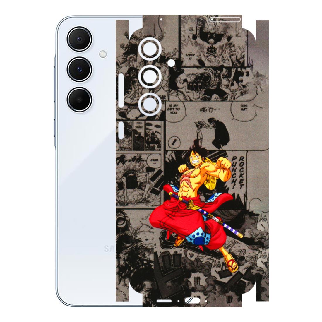 Samsung A/S Series Phone Skins (All Models) - One Piece Rocket Punch Manga - 3D Embossed Finish (L-25) Samsung Galaxy A55 (5G)