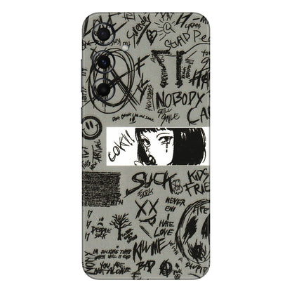 Samsung A/S Series Phone Skins (All Models) - Never Have Love Anime - 3D Embossed Finish (L-260) Samsung Galaxy A55 (5G)