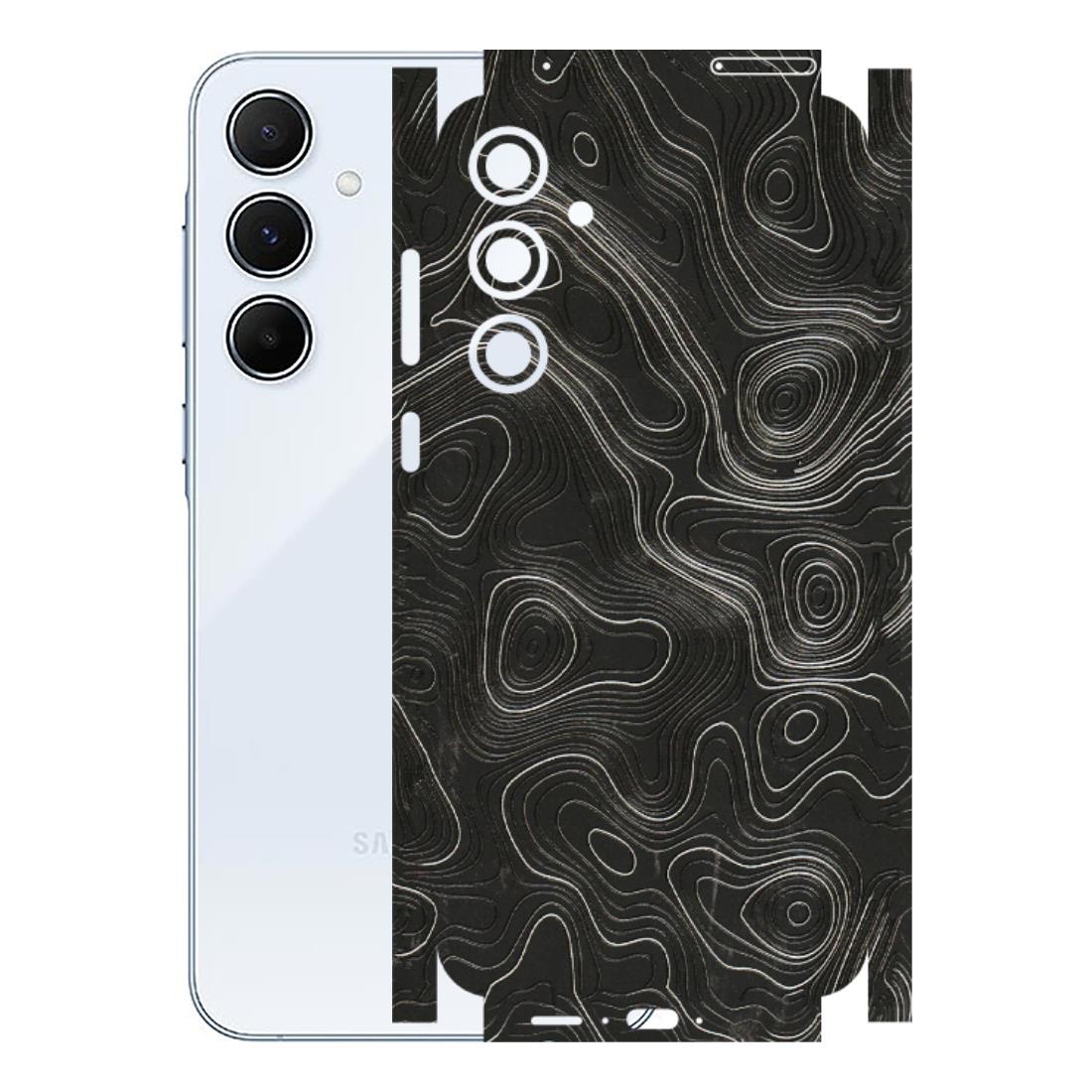 Samsung A/S Series Phone Skins (All Models) - Abstract White Line Map - 3D Embossed Finish (L-269) Samsung Galaxy A55 (5G)