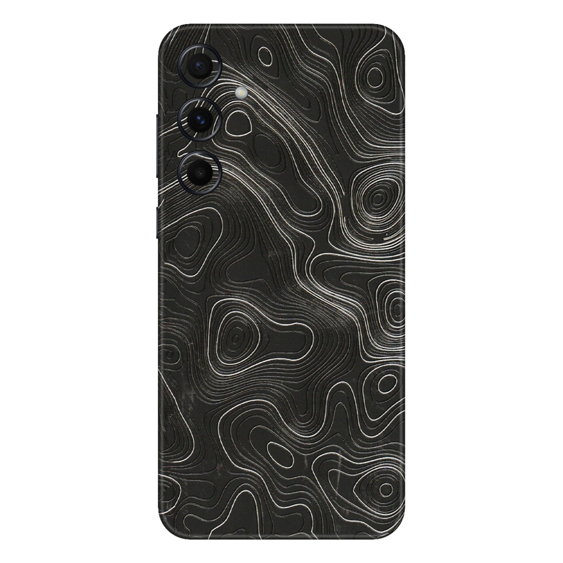 Samsung A/S Series Phone Skins (All Models) - Abstract White Line Map - 3D Embossed Finish (L-269) Samsung Galaxy A55 (5G)