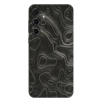 Samsung A/S Series Phone Skins (All Models) - Abstract White Line Map - 3D Embossed Finish (L-269) Samsung Galaxy A55 (5G)
