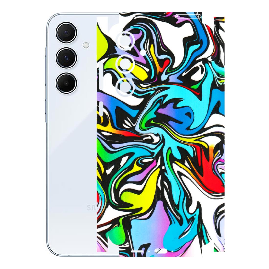 Samsung A/S Series Phone Skins (All Models) - Abstract Colour Paints - 3D Embossed Finish (L-271) Samsung Galaxy A55 (5G)
