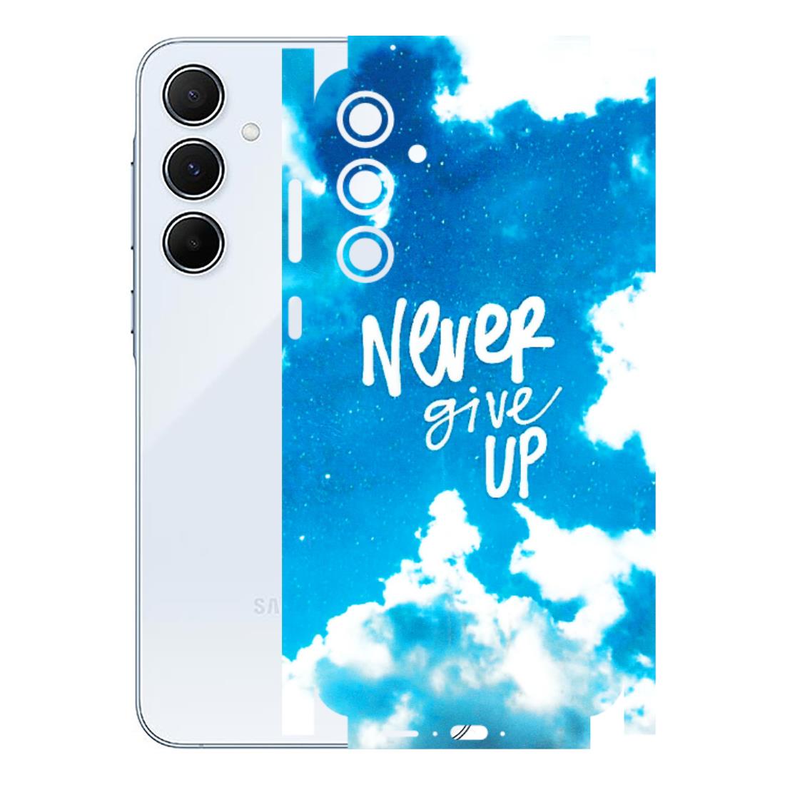 Samsung A/S Series Phone Skins (All Models) - Never Give Up - 3D Embossed Finish (L-279) Samsung Galaxy A55 (5G)