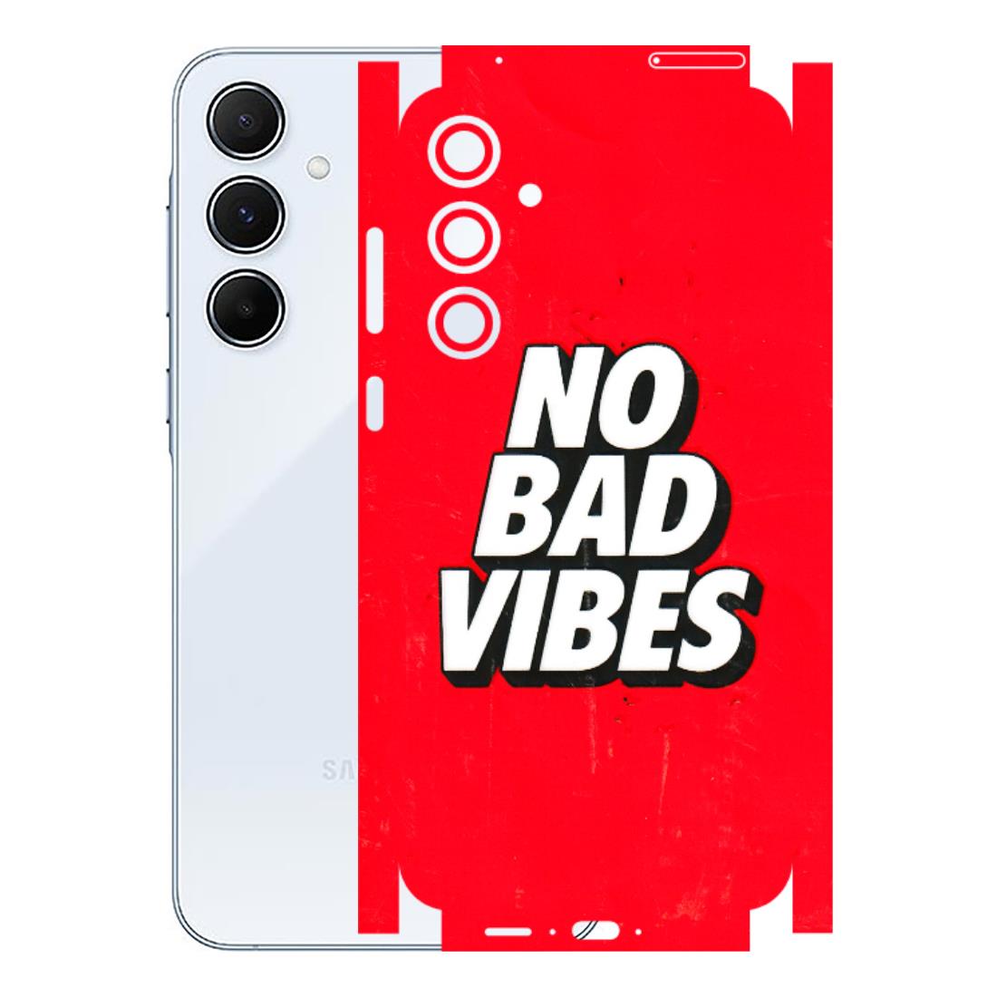 Samsung A/S Series Phone Skins (All Models) - No Bad Vibes - 3D Embossed Finish (L-280) Samsung Galaxy A55 (5G)