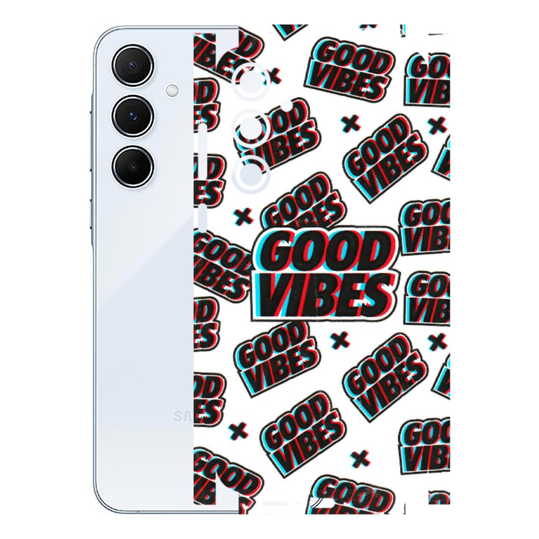 Samsung A/S Series Phone Skins (All Models) - Good Vibes - 3D Embossed Finish (L-282) Samsung Galaxy A55 (5G)