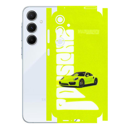 Samsung A/S Series Phone Skins (All Models) - Lime Green Porche - 3D Embossed Finish (L-30) Samsung Galaxy A55 (5G)