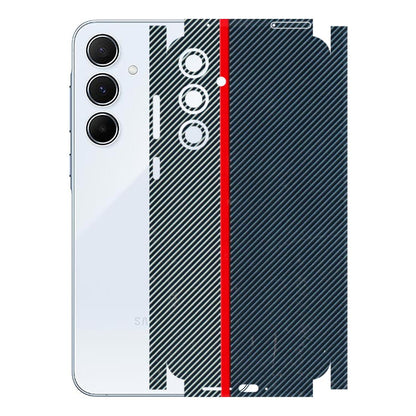 Samsung A/S Series Phone Skins (All Models) - Blue Sober Lines - 3D Embossed Finish (L-305) Samsung Galaxy A55 (5G)