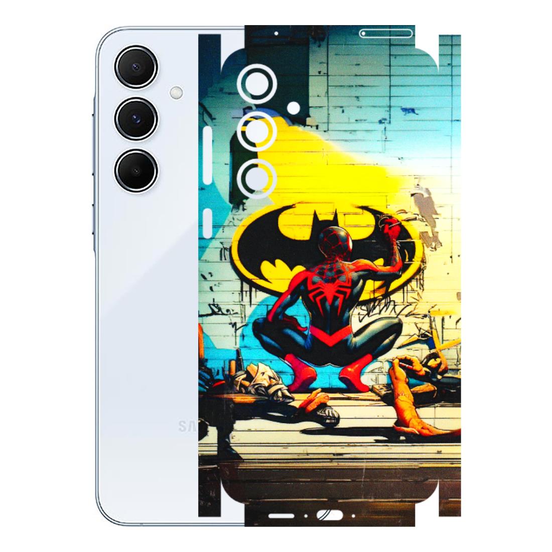 Samsung A/S Series Phone Skins (All Models) - New Spiderman Bat Logo - 3D Embossed Finish (L-309) Samsung Galaxy A55 (5G)