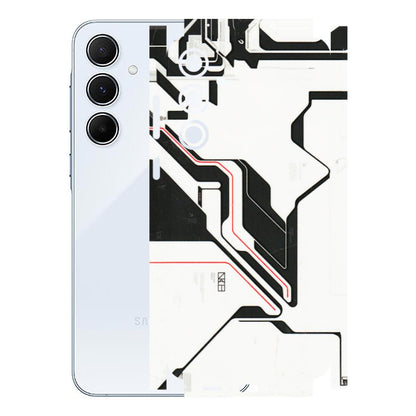 Samsung A/S Series Phone Skins (All Models) - White Techy Logo - 3D Embossed Finish (L-312) Samsung Galaxy A55 (5G)