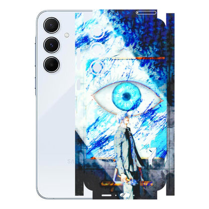 Samsung A/S Series Phone Skins (All Models) - Anime Sea Blue Eye - 3D Embossed Finish (L-318) Samsung Galaxy A55 (5G)