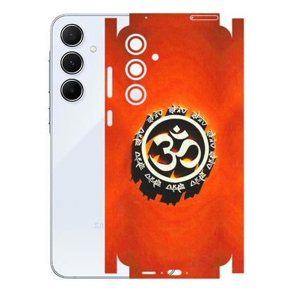 Samsung A/S Series Phone Skins (All Models) - Aum Shiv Orange - 3D Embossed Finish (L-32) Samsung Galaxy A55 (5G)