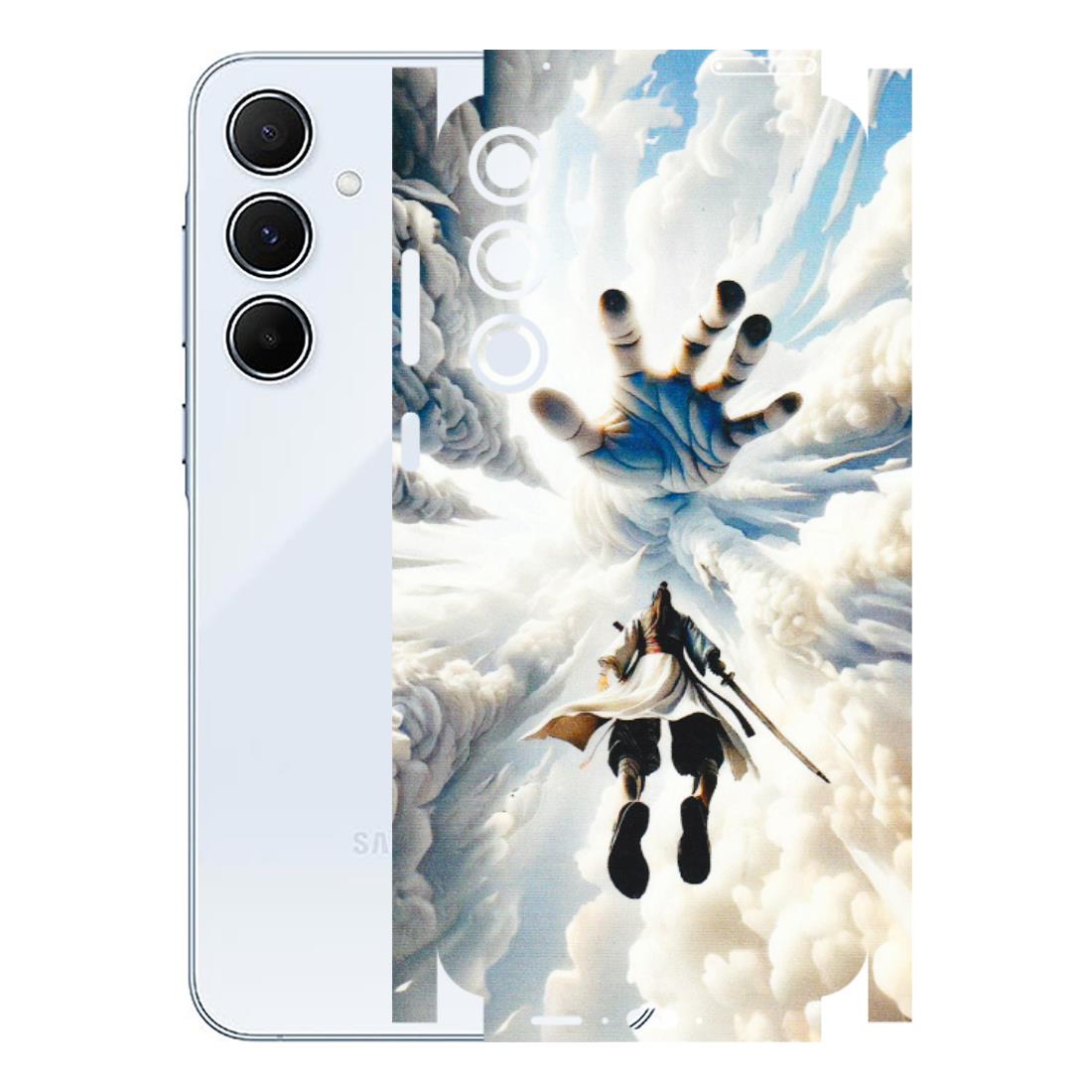 Samsung A/S Series Phone Skins (All Models) - Big Hand With Monkey King - 3D Embossed Finish (L-323) Samsung Galaxy A55 (5G)