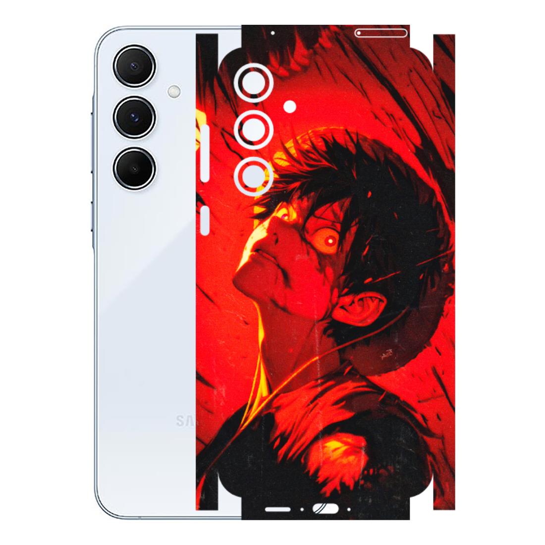 Samsung A/S Series Phone Skins (All Models) - D.Luffy Power Up One Piece Anime - 3D Embossed Finish (L-326) Samsung Galaxy A55 (5G)