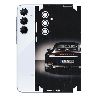 Samsung A/S Series Phone Skins (All Models) - New Black Porsche GT3 - 3D Embossed Finish (L-327) Samsung Galaxy A55 (5G)