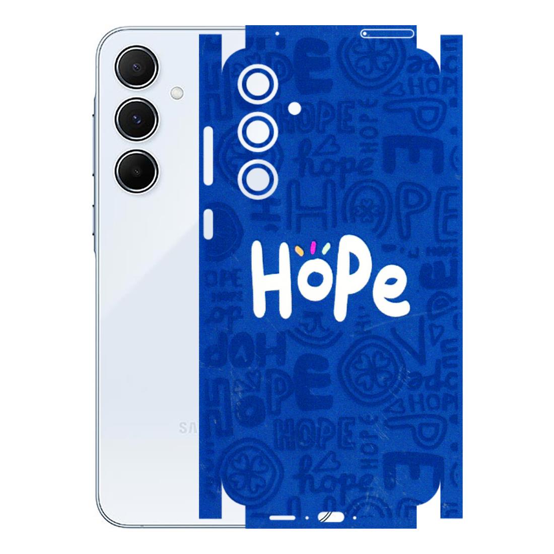Samsung A/S Series Phone Skins (All Models) - Hope Doodles Blue - 3D Embossed Finish (L-43) Samsung Galaxy A55 (5G)