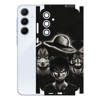 Samsung A/S Series Phone Skins (All Models) - Black Luffy Hat - 3D Embossed Finish (L-57) Samsung Galaxy A55 (5G)