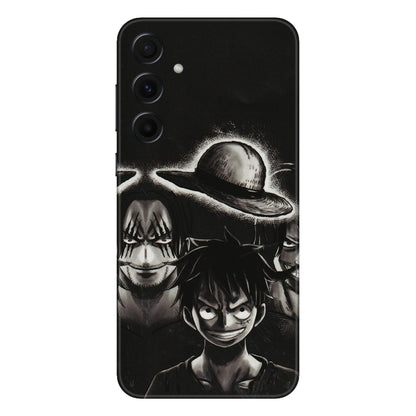 Samsung A/S Series Phone Skins (All Models) - Black Luffy Hat - 3D Embossed Finish (L-57) Samsung Galaxy A55 (5G)