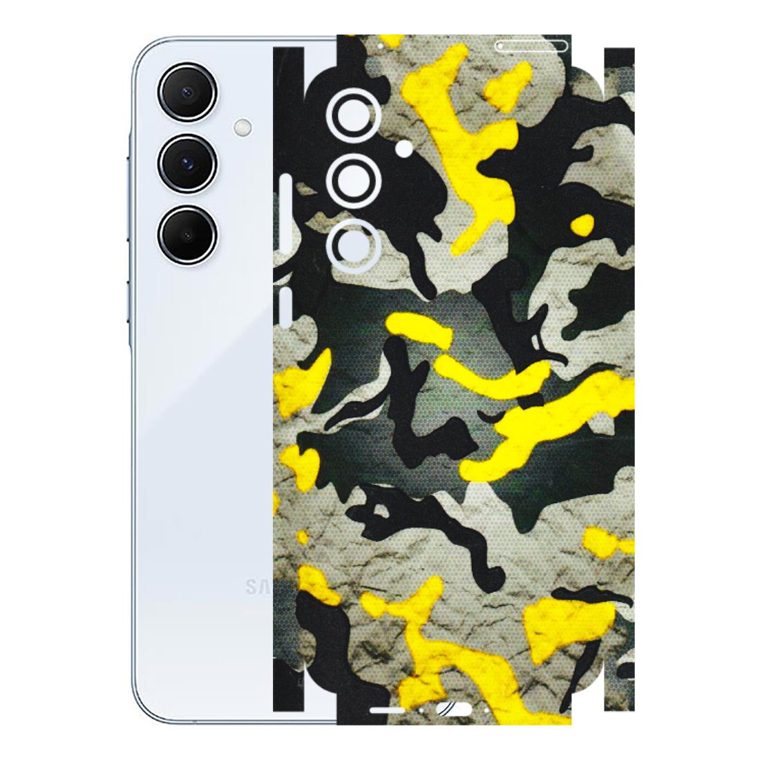 Samsung A/S Series Phone Skins (All Models) - Yellow Camouflage - 3D Embossed Finish (L-61) Samsung Galaxy A55 (5G)