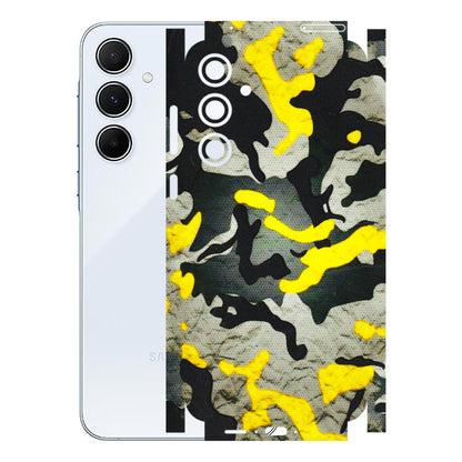 Samsung A/S Series Phone Skins (All Models) - Yellow Camouflage - 3D Embossed Finish (L-61) Samsung Galaxy A55 (5G)