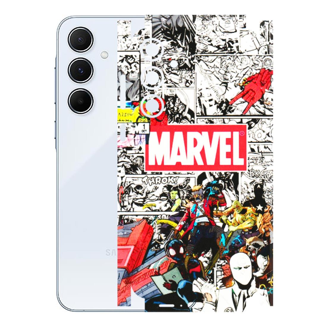 Samsung A/S Series Phone Skins (All Models) - Marvel Colorful Comic - 3D Embossed Finish (L-64) Samsung Galaxy A55 (5G)
