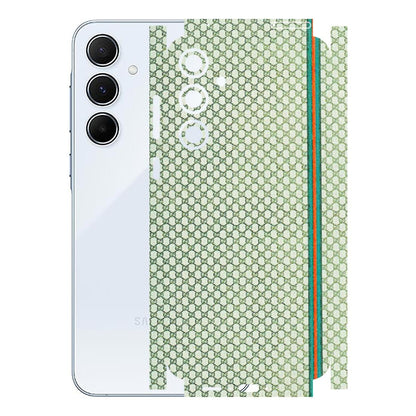 Samsung A/S Series Phone Skins (All Models) - Gucci Fabric Pattern - 3D Embossed Finish (L-73) Samsung Galaxy A55 (5G)