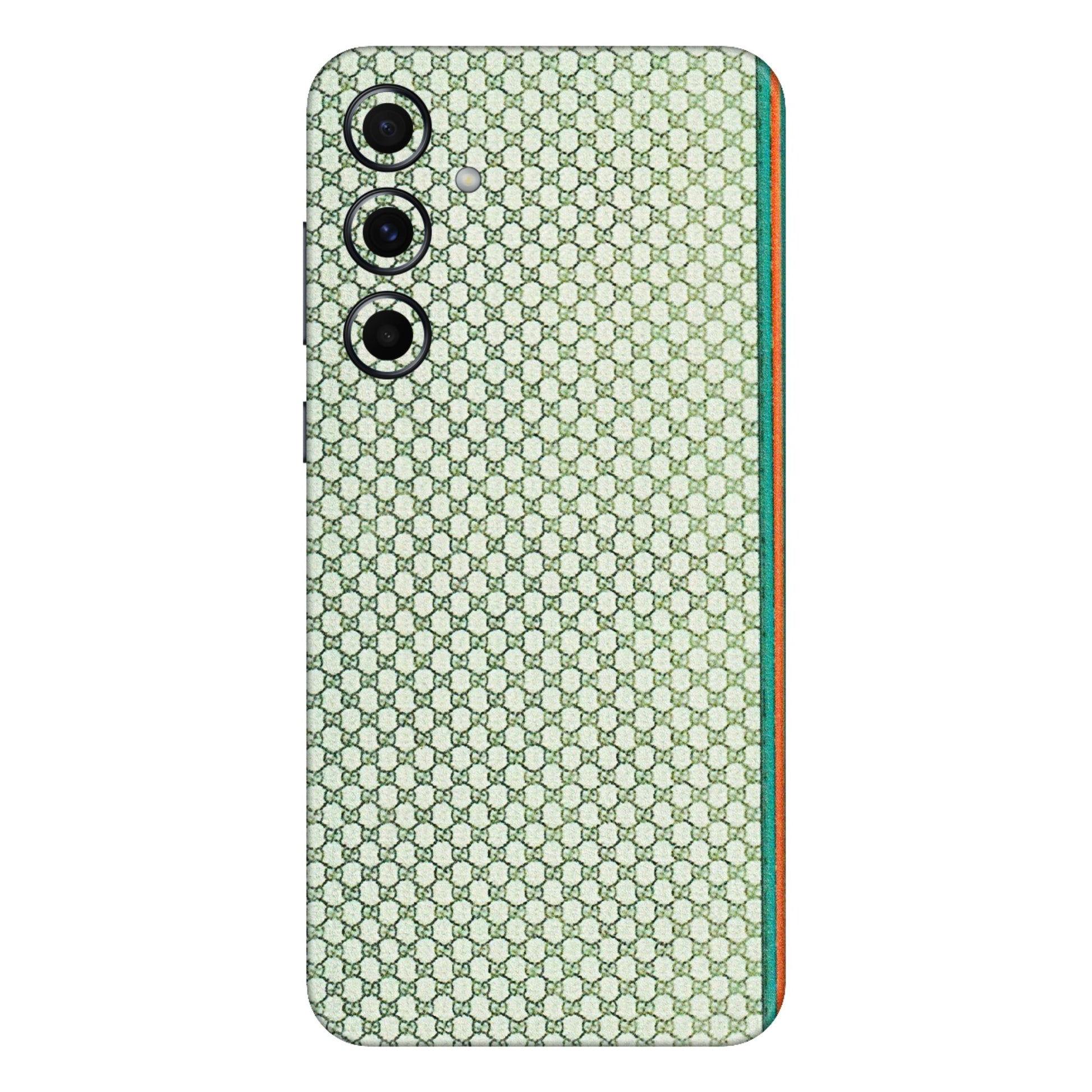 Samsung A/S Series Phone Skins (All Models) - Gucci Fabric Pattern - 3D Embossed Finish (L-73) Samsung Galaxy A55 (5G)