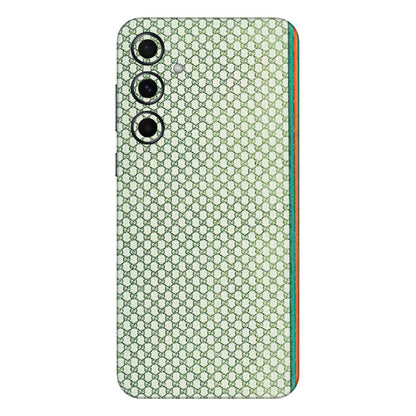 Samsung A/S Series Phone Skins (All Models) - Gucci Fabric Pattern - 3D Embossed Finish (L-73) Samsung Galaxy A55 (5G)